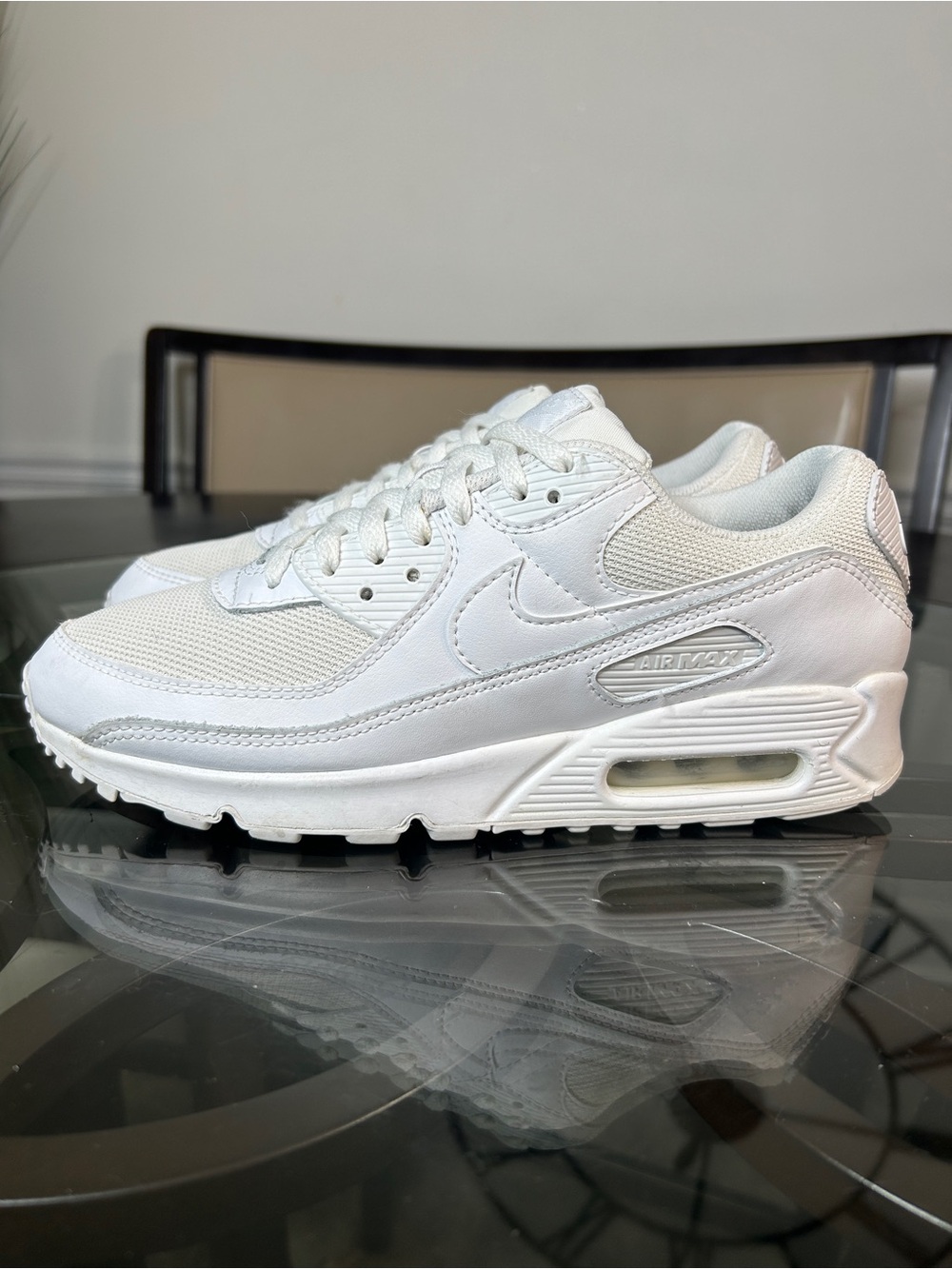 Nike Air Max 90 ‘Triple White’ Sneaker (Men’s Size 8.5 / CN8490-100)